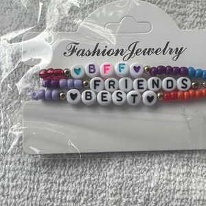 Fashion Jewelry BFF Friendship Bracelet Set - Purple, Pink, Orange, Blue